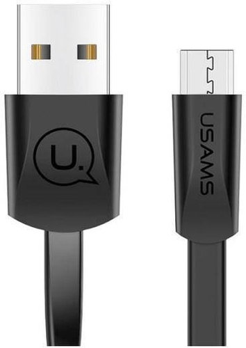 USAMS US-SJ201 U2 Micro USB Flat Data Cable 1.2 m black - Adatkábel - Fő fotó