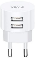 USAMS US-CC080 T20 Dual USB Round Travel Charger 10,5 W white - Nabíjačka do siete