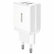 USAMS US-CC090 T24 Dual USB Travel Charger 10.5W White - AC Adapter