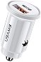 USAMS US-CC086 C12 QC4.0 + PD3.0 Fast Charging Car Charger white - Auto-Ladegerät