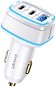 Usams 105W 3 Ports Fast Car, White - Car Charger