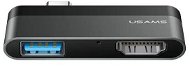 USAMS US-SJ462 Type-C (USB-C) to USB + HDMI Adapter, Grey - USB Adapter