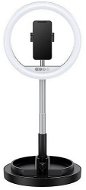 USAMS US-ZB120 Stretchable Selfie Ring Light black - Selfie tyč