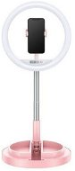 USAMS US-ZB120 Stretchable Selfie Ring Light pink - Selfie tyč