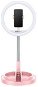 USAMS US-ZB120 Stretchable Selfie Ring Light pink - Selfie tyč