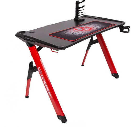 Ultradesk Invader Red - Gaming Desk - Main image