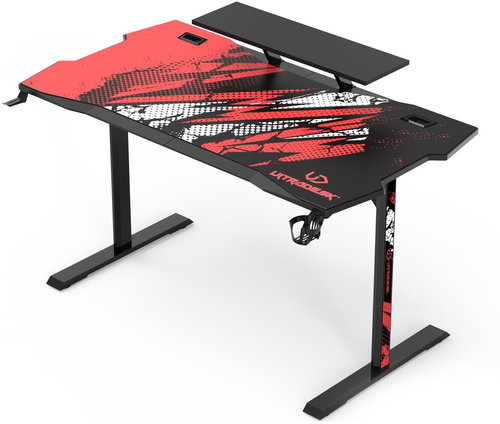 Ultradesk Atomic Black and Red - Gaming Desk - Main image