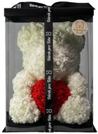 Big Classic Bear 40 cm - white with red heart - Rose Bear