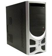FOXCONN MiddleTower 3GTLA-570A černo-stříbrný (black-silver), ATX 350W P4, 4x5.25", 1x+4x 3.5", 2x U - PC Case