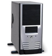 FOXCONN MiddleTower 3GTH-061 černo-stříbrný (black-silver), ATX 350W P4, 4x5.25", 2x+4x 3.5", 120mm  - PC Case
