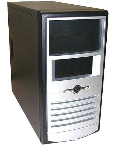 FOXCONN MiniTower 3GTW-01 černo-stříbrný (black-silver), mATX 300W P4, 2x5.25", 2x+1x 3.5", 80mm chl - PC Case - Main image