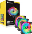 Corsair iCUE QL120 RGB 120mm PWM Triple Fan + Lighting Node CORE