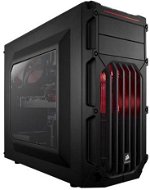 Corsair SPEC-03 Red LED Carbide Series black with transparent side panel - PC Case