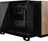 Corsair 2500X Black/Walnut Wood - PC skrinka