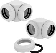 Corsair Hydro X Series XF Hardline 90° 14 mm OD Fitting Twin Pack White - Fitting
