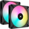 Corsair iCUE AF140 RGB ELITE Dual Pack Black + Lightning Node Core