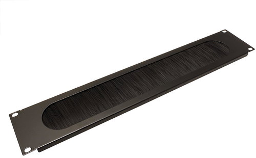 VALUE 19" cable entry 2U, brush, black - Cable Organiser - Main image