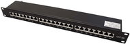 VALUE Patchpanel 19'' cat. 6a, shielded with cover, 24 ports, black - Patch Panel
