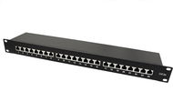 VALUE Patchpanel 19'' kat. 6a, nestíněný s krytem, 24 portů, černý - Patch Panel