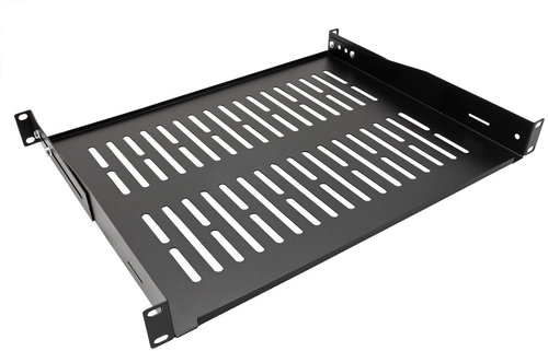 Value 19" shelf 1U, 350 mm, U-shaped, max. 25 kg, black - Shelf - Main image