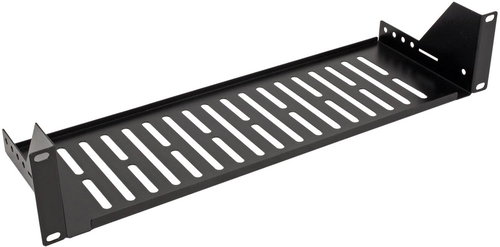 Value 19" shelf 2U, 150 mm, U-shaped, max. 15 kg, black - Shelf - Main image