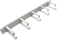 Value 19" rack panel 1U, single-sided, 5x metal bracket " G", gray - Cable Organiser
