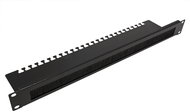 Value 19' ' cable entry 1U, brush, black - Blanking Plate