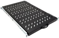 Value 19'' shelf 1U, pull-out, 700 mm, max. 25 kg, black - Shelf