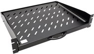Value 19'' shelf 2U, pull-out, 350 mm, max. 30 kg, black - Shelf