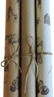 Wrapping Paper Be Nice Natural Christmas Wrapping Paper (Brown, Light and Unprinted) - Set (3x5 PCS) - Dárkový balící papír