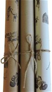 Be Nice Natural Christmas Wrapping Paper (Brown, Light and Unprinted) - Set (3x5 PCS) - Wrapping Paper