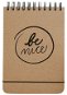 Be Nice Ecological Notebook Natural - A5, Dotted Lines, Top Binding - Notepad