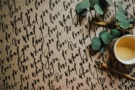 Paper Font small dark - Wrapping Paper
