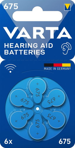 VARTA Hearing Aid Battery Hallókészülék-elem 675 6 db - Eldobható elem - Fő fotó