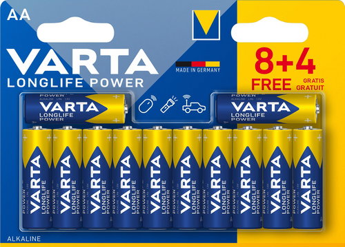 VARTA Longlife Power 8+4 AA (Double Blister) - Eldobható elem - Fő fotó