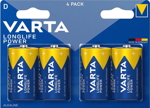 VARTA Longlife Power 4 D (Double Blister) - Eldobható elem - Fő fotó