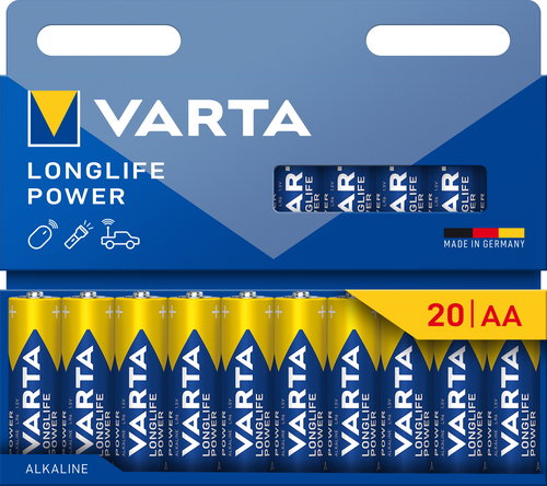 VARTA Longlife Power 20 AA (Plastic free Double Blister) - Eldobható elem - Fő fotó