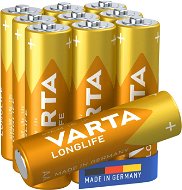 Eldobható elem VARTA Longlife Alkáli elem AA 10 db - Jednorázová baterie