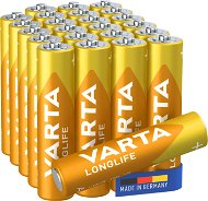 Eldobható elem VARTA Longlife Alkáli elem AAA 24 db - Jednorázová baterie