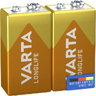 Eldobható elem VARTA Longlife Alkáli elem 9 V 2 db - Jednorázová baterie