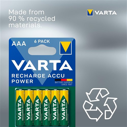 VARTA nabíjecí baterie Recharge Accu Power AAA 800 mAh R2U 6 ks