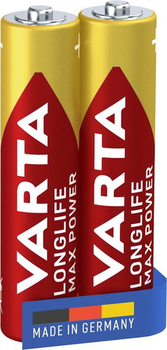 VARTA Longlife Max Power Alkáli elem AAA 2 db - Eldobható elem - Fő fotó