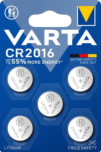 VARTA Speciális lítium elem CR 2016 - 5 db - Gombelem - Fő fotó