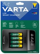 Töltő és pótakkumulátor VARTA LCD Smart Charger+ Töltő + 4× AA 56706 2100 mAh - Nabíječka a náhradní baterie