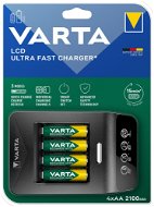 VARTA LCD Ultra Fast Charger+ Töltő + 4× AA 56706 2100 mAh + 12 V - Töltő és pótakkumulátor