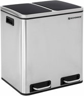 Songmics Waste bin for separated waste 2 × 15 l, silver/black - Rubbish Bin