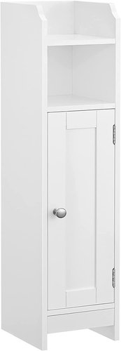VASAGLE Bathroom cabinet narrow 18 × 20 × 80 cm, white - Bathroom Cabinet - Main image