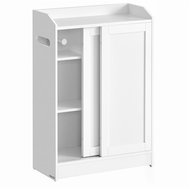 VASAGLE Bathroom cabinet narrow with sliding door, white - Bathroom Cabinet