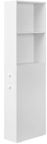 VASAGLE Bathroom cabinet with pull-out shelves 18 × 134 × 40 cm, white - Bathroom Cabinet - Main image
