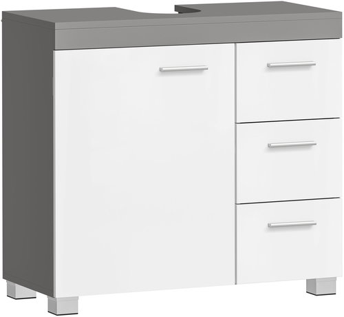 VASAGLE Modern under-basin cabinet 70 × 64 × 30 cm, grey and white - Bathroom Cabinet - Main image